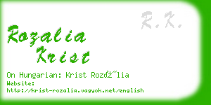 rozalia krist business card